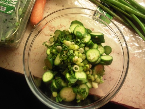 Cucumber, Mint, and Spring Onion Salad